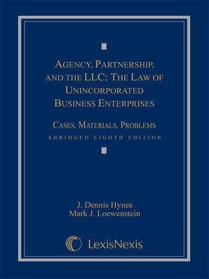 cover image of Agency Partnership and the LLC